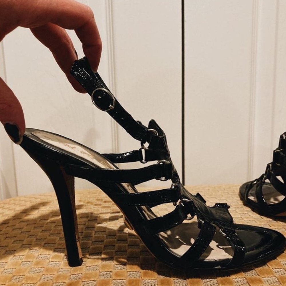 l.a.m.b. high heel sandals